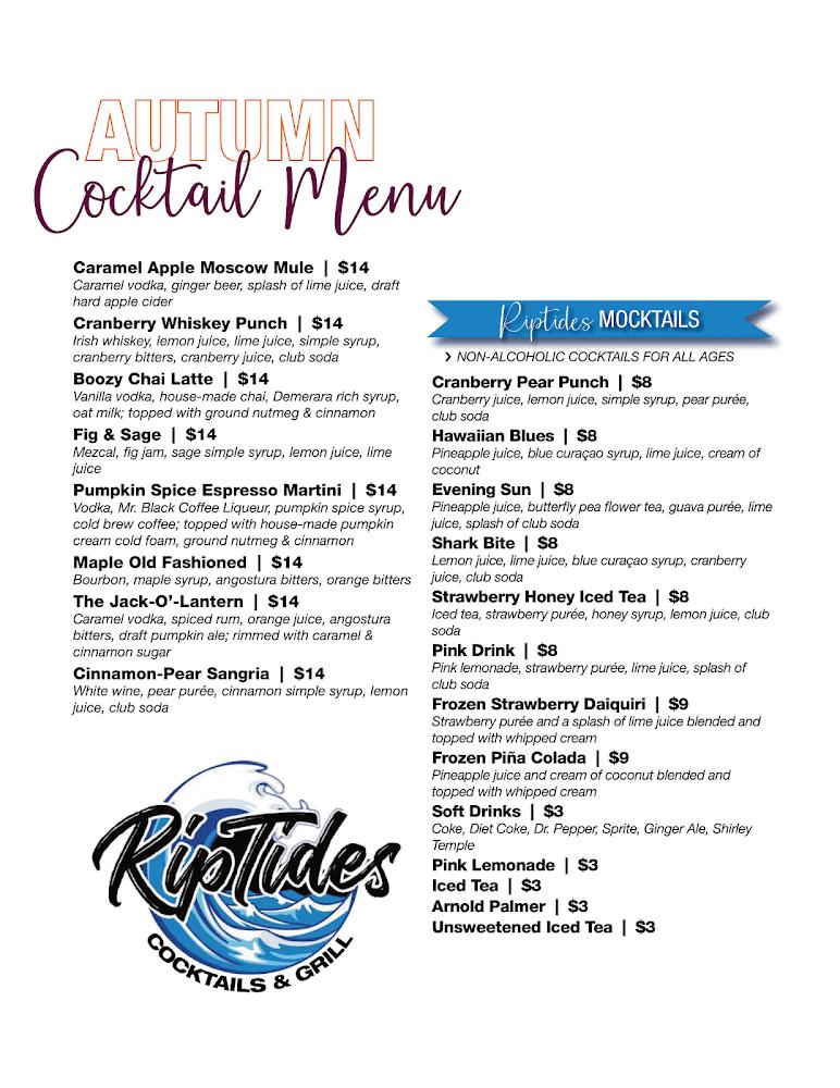 RipTides Cocktails and Grill Menu image 4